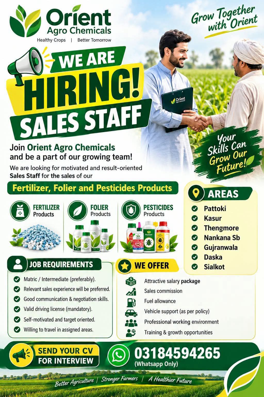 JOB FOR AGRICULTURE STUDENTS 